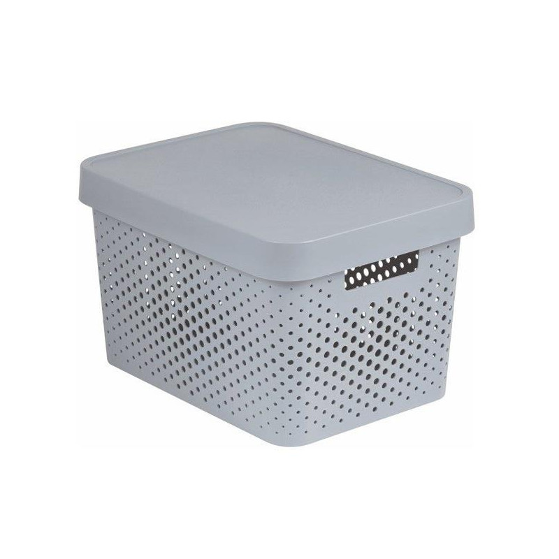 Pojemnik Infinity 17L z pokrywką szary